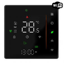Wi-Fi терморегулятор Ecoset PWT 006 сенсорный программируемый для теплого пола (черный)